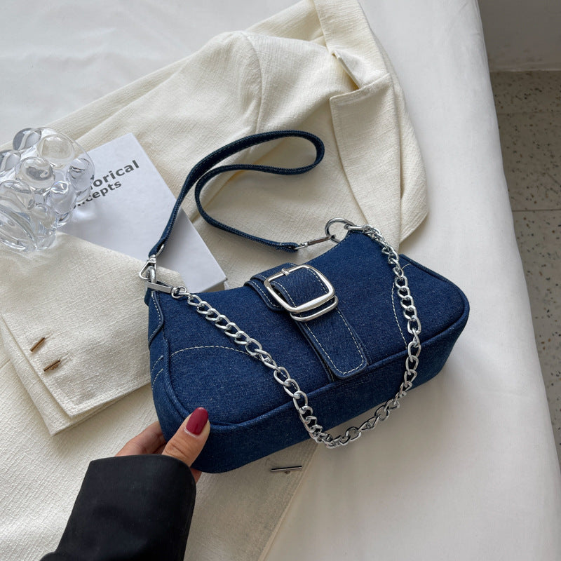 Denim Shoulder Chains Handbag