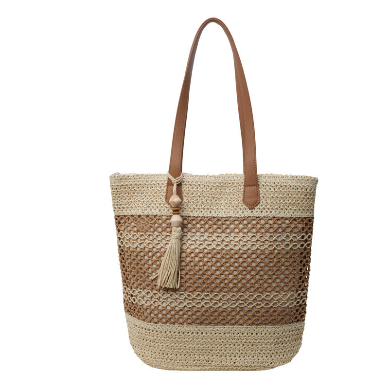 Summer Straw Tote Bag One Size