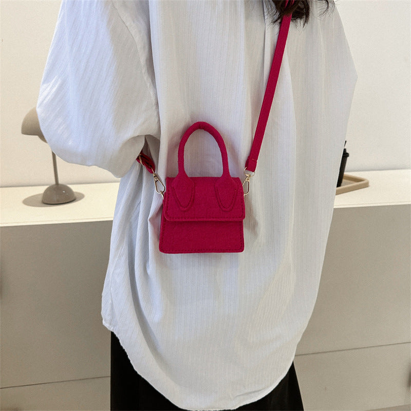 Women's Solid Color Mini Shoulder Bags